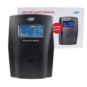 UPS PNI SafePC E650VA, putere 390W, 1.8A, iesire 2 x