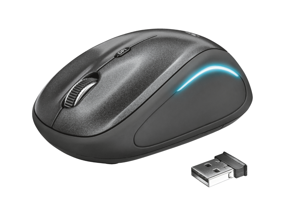 Mouse fara fir Trust Yvi FX Wireless Mouse - negru