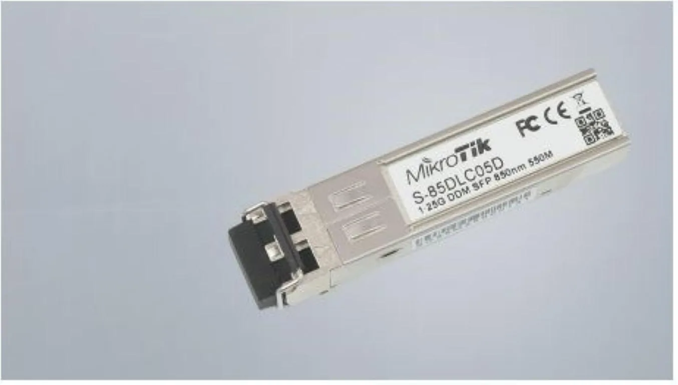 Mikrotik S - 85DLC05D 1.25G SFP Tranceiver - conector LC - distanta: 550m - 1.25G.