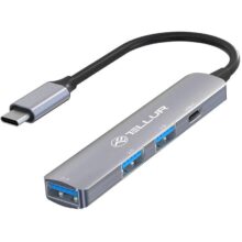 Hub USB 3.1 Tellur, 4 Port: 2xUSB 2.0 + 1xUSB – C