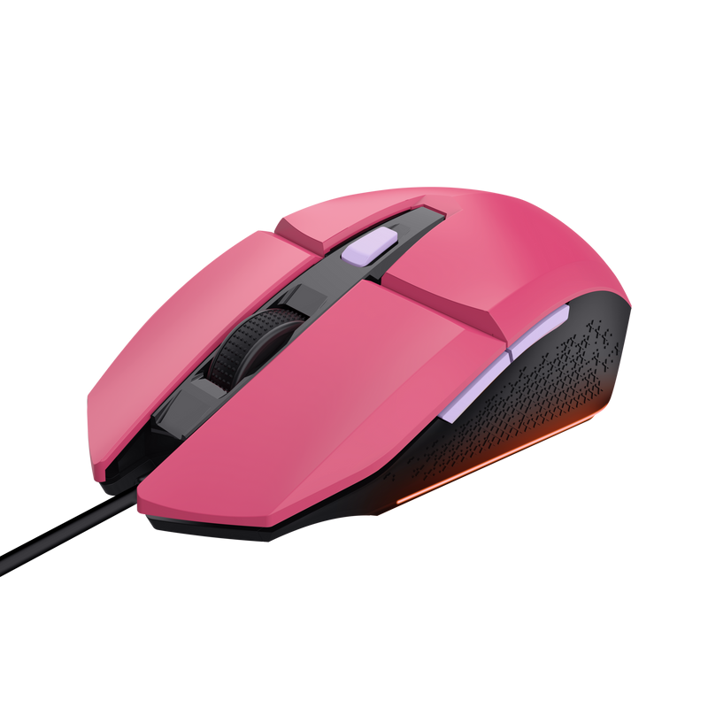 Mouse Trust GXT110W Felox cu fir, 6400 DPI, roz - imagine 3
