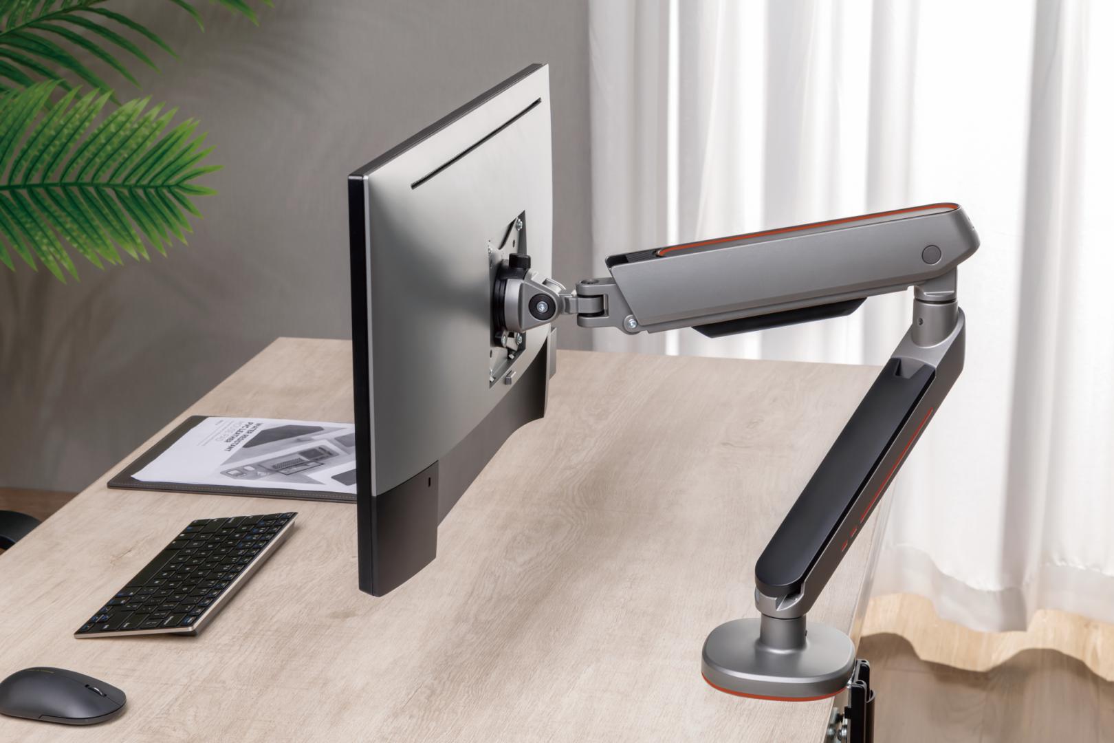 Brat pentru monitor, Material: Oțel, Aluminiu, Plastic, Suprafață finisaj : - imagine 14