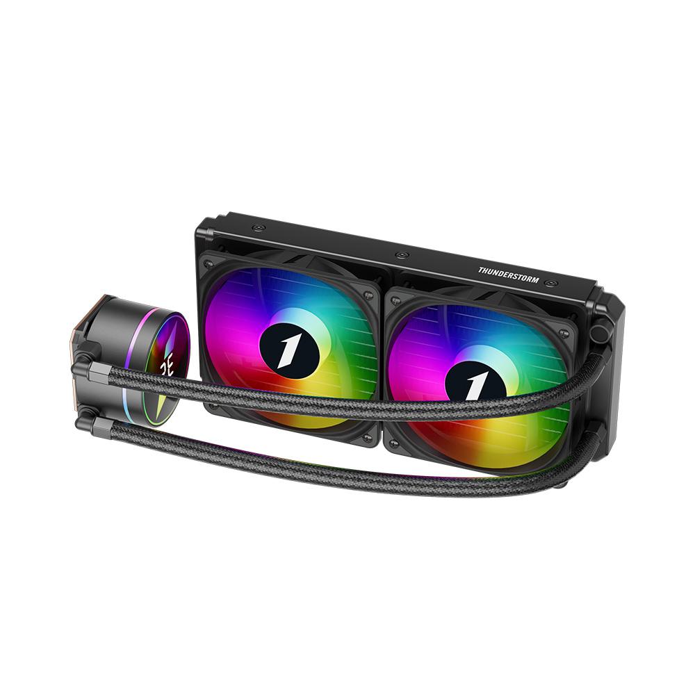 Cooler Procesor 1STPLAYER THUNDERSTORM TS3 240 NEGRU - imagine 3