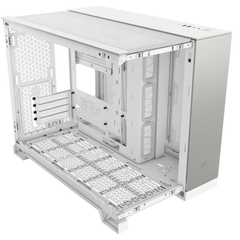 Carcasa CORSAIR 2500X Micro ATX Dual Chamber White/Satin Gray Aluminium - imagine 5