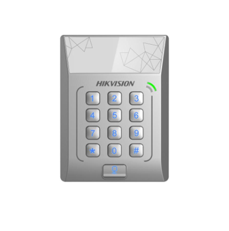 Cititor standalone cu tastatura si card de proximitate Hikvision DS-