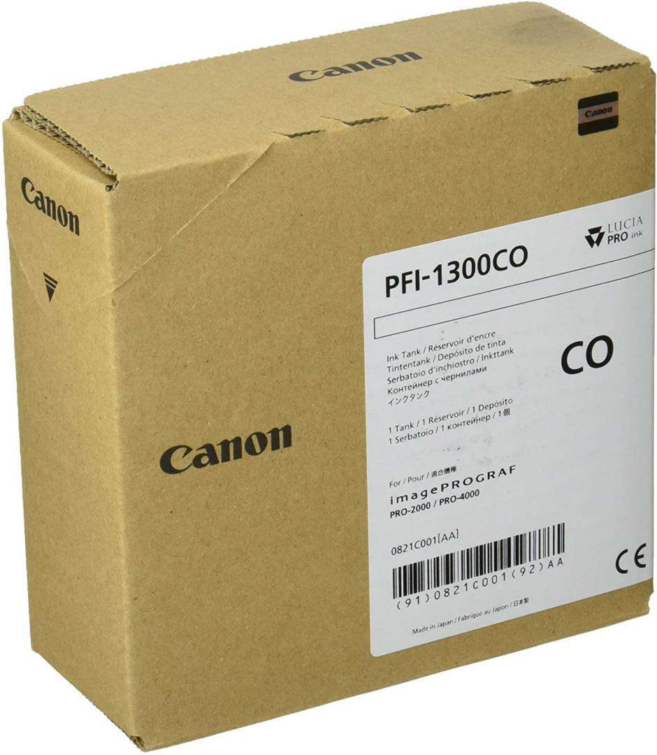 Cartus Cerneala CANON PFI-1300CHO, Chroma Optimizer, Transparent, Capacitate 330ml, pentru