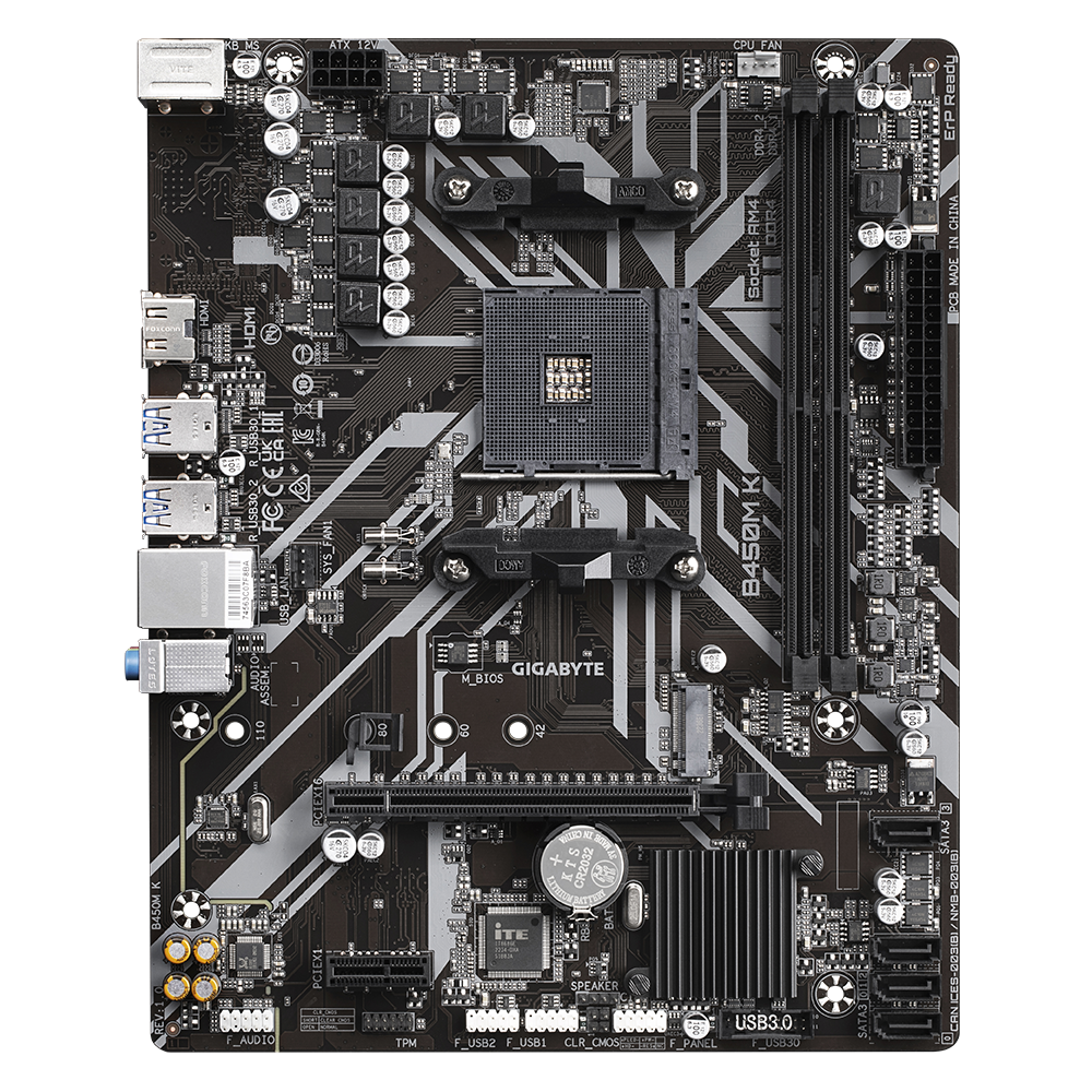 Placa de bază Gigabyte B450M K DDR4 AM4 - imagine 3
