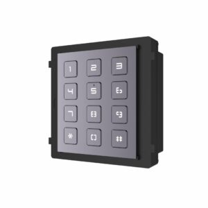 Modul de extensie videointerfon cu tastatura Hikvision DS-KD-KP; permite formarea codului