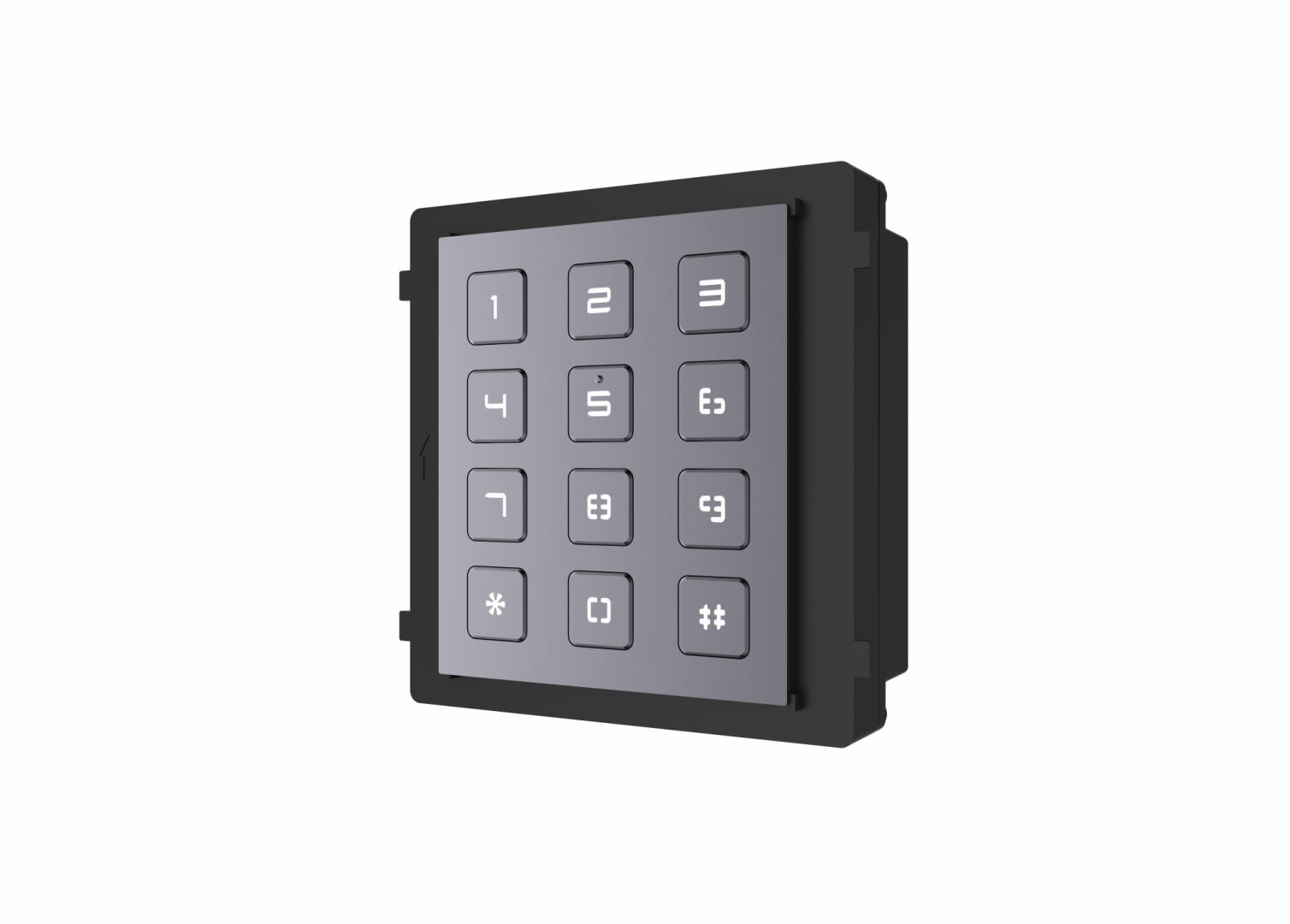 Modul de extensie videointerfon cu tastatura Hikvision DS-KD-KP; permite formarea codului