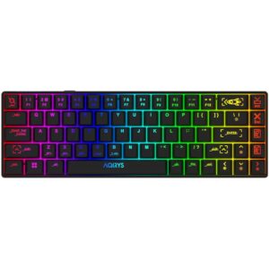 Tastatura mecanica 65% AQIRYS Mira, wireless/bluetooth/wired, switch-uri Outemu Red, 68