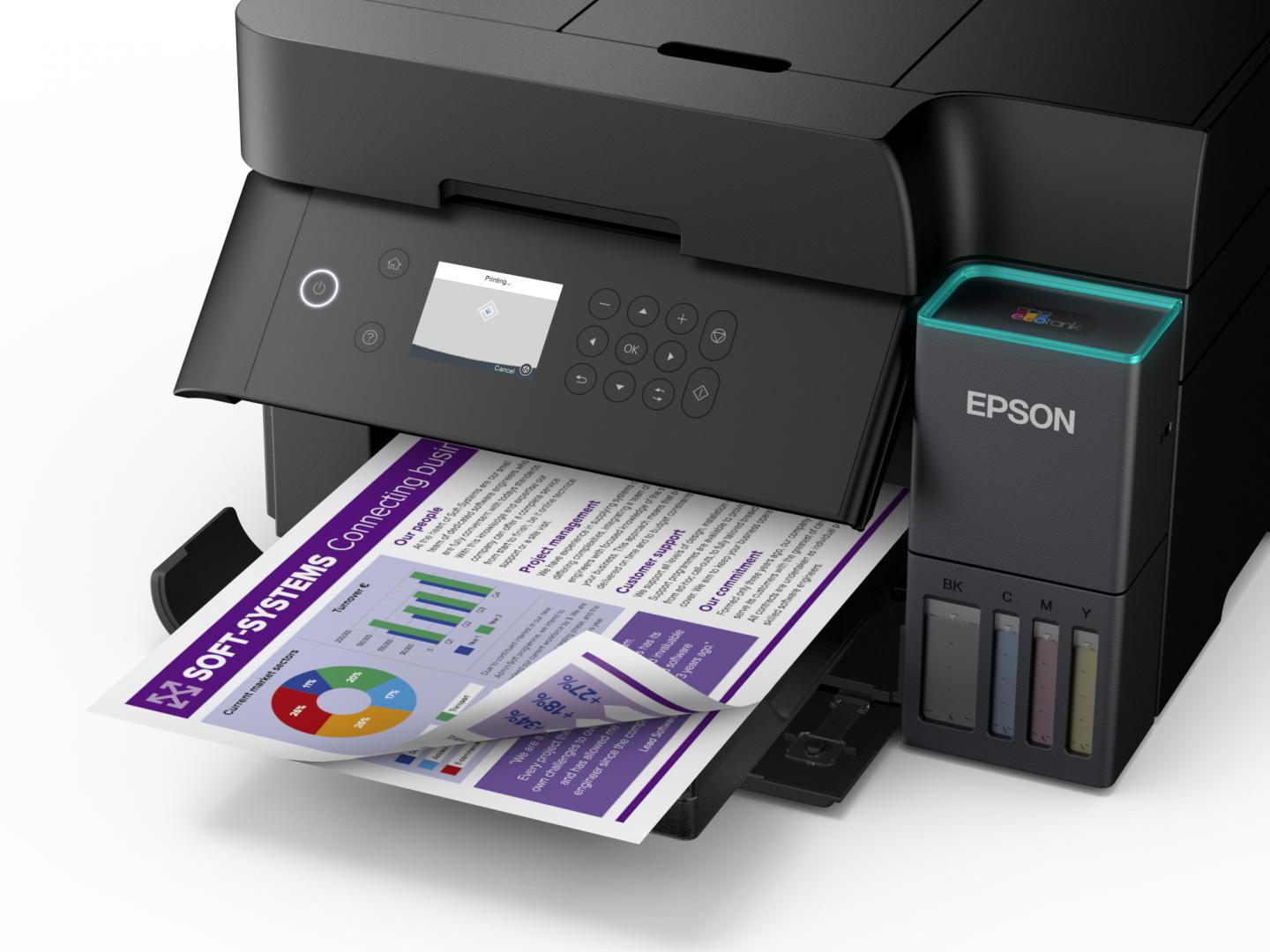 Multifunctional inkjet color Epson EcoTank CISS L6370, dimensiune A4 (Printare,Copiere, - imagine 6