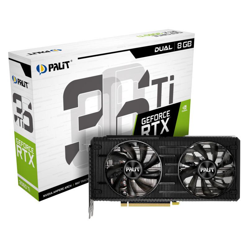 Placa video Palit GeForce RTX 3060 Ti Dual LHR, 8GB - imagine 3
