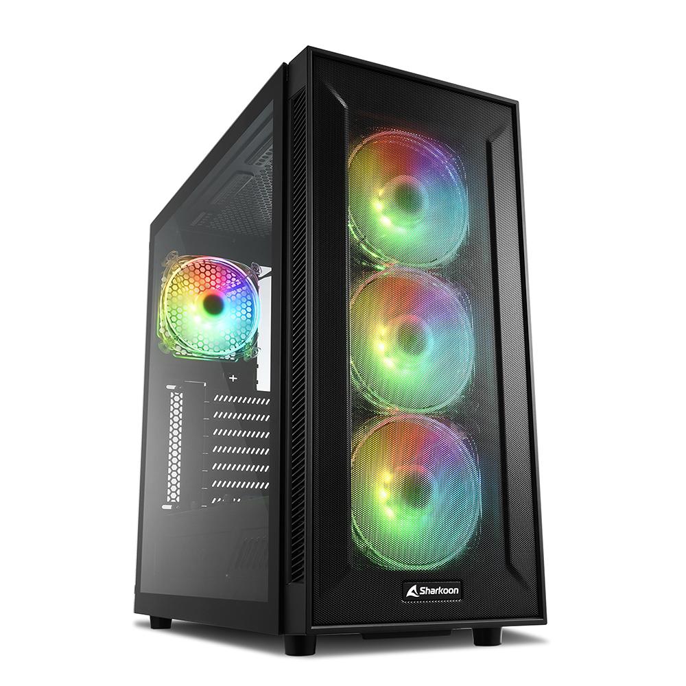 Carcasa SHARKOON TG6M ATX, fara sursa, RGB - imagine 4