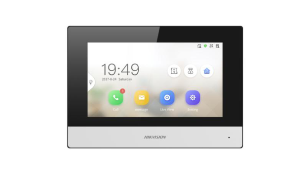 Monitor videointerfon Hikvision DS-KH6320Y-WTE2, 2 fire, 4 7-inch IPS touch