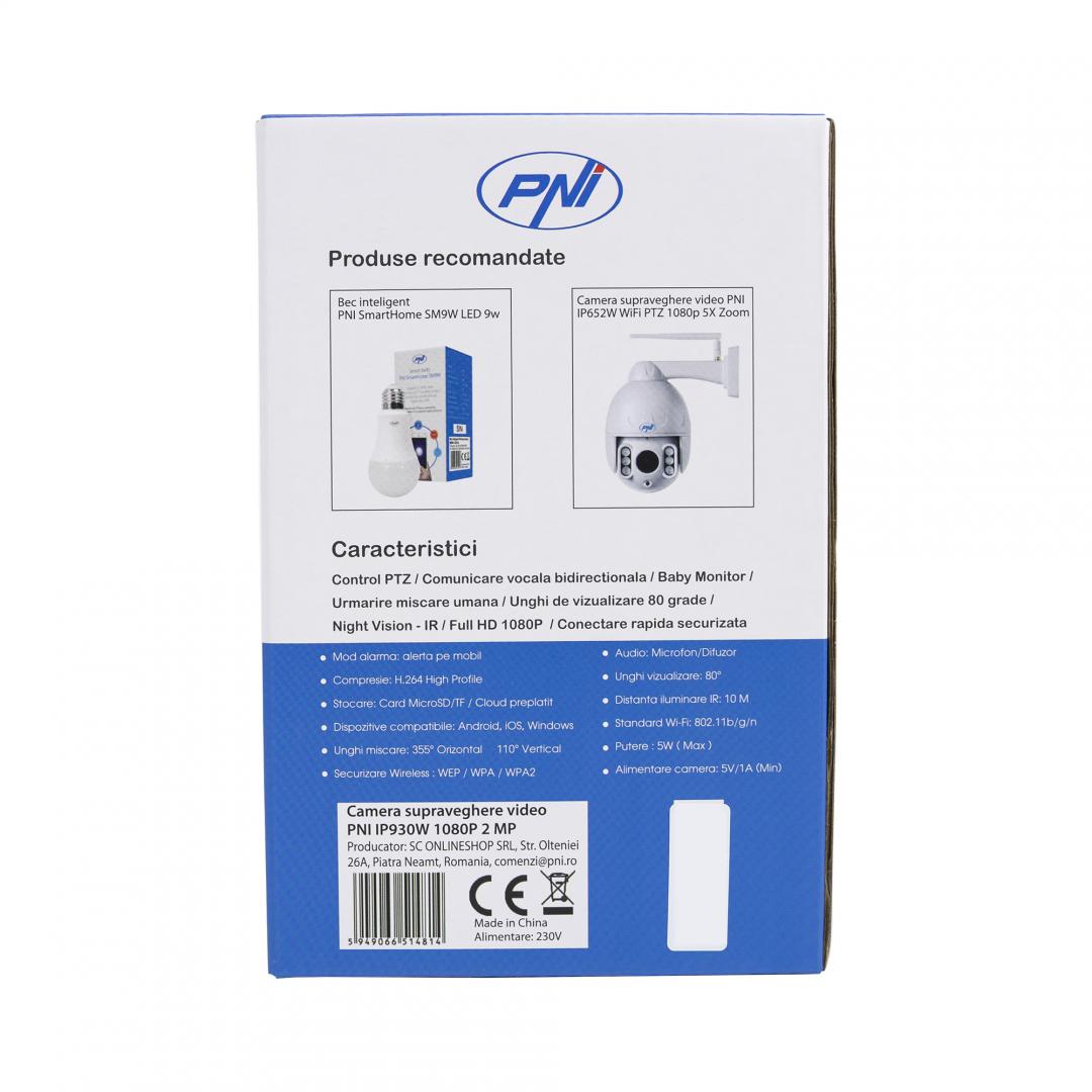 Camera supraveghere video PNI IP930W 1080P 2 MP cu IP - imagine 7