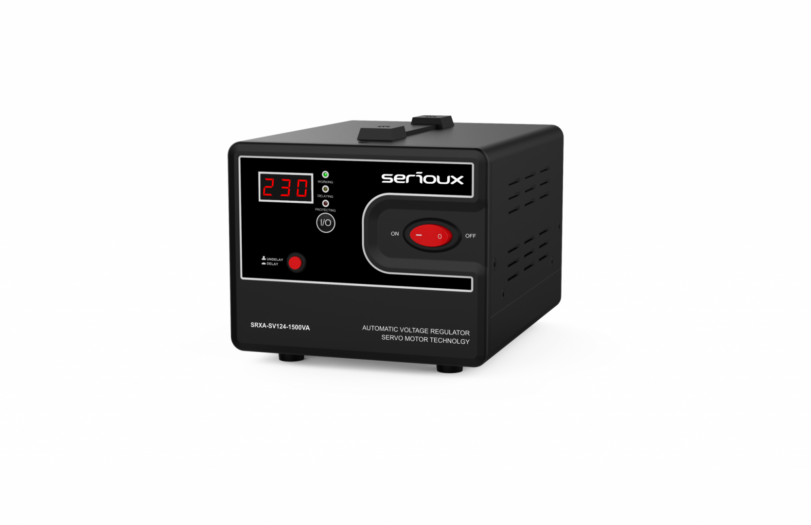 Stabilizator de tensiune Serioux Servo 124-1500VA, putere 1500VA/900W, tip servo