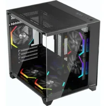 Carcasa 1stPLAYER Gaming BV5 - bk - negru - 5 ventilatoare aRGB plus PWM - Micro - ATX - telecomanda