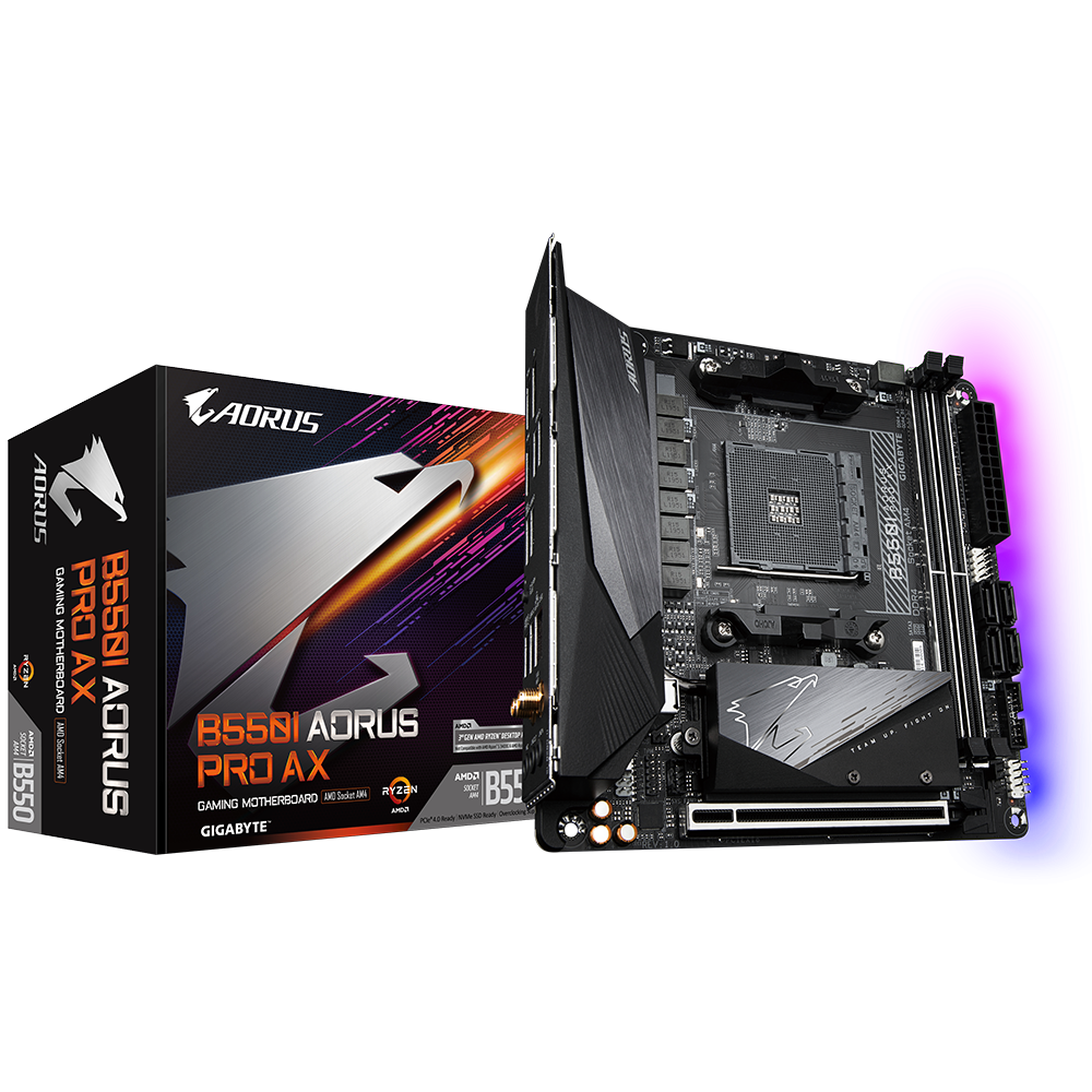 Placa de bază Gigabyte B550I AORUS PRO AX AM4