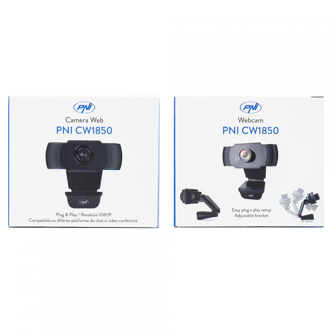 Camera Web PNI CW1850 Full HD 1080P 2MP, USB, clip-on, - imagine 9