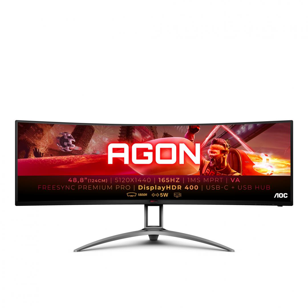 Monitor AOC 48.8" AG493UCX2, Curvature: 1800R, Diagonal (inch): 48.8, Diagonal