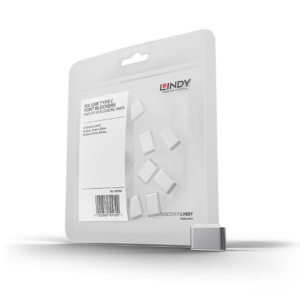 Port blocker Lindy 10xUSB-C (fara cheie), alb