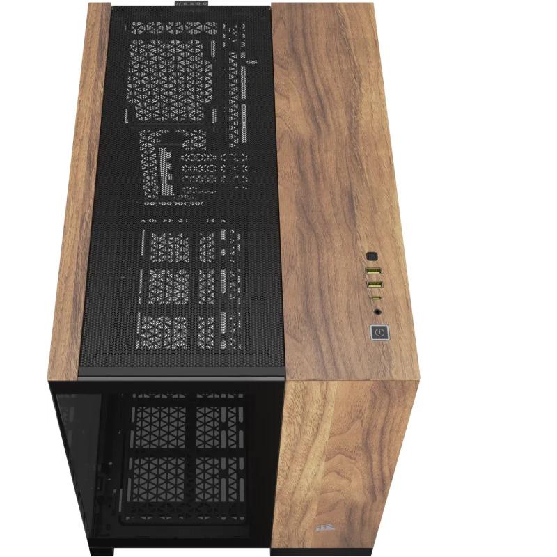 Carcasa CORSAIR 2500X Micro ATX Dual Chamber Black/Walnut Wood - imagine 5