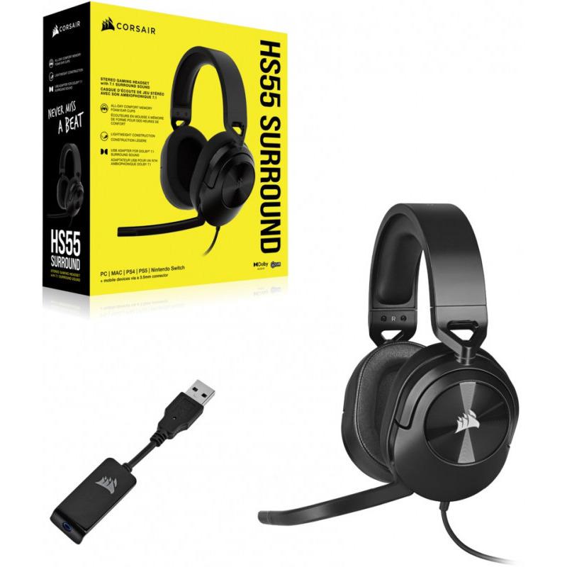 Casti Gaming cu microfon Corsair HS55 Surround, Dolby Audio Over-head, - imagine 5