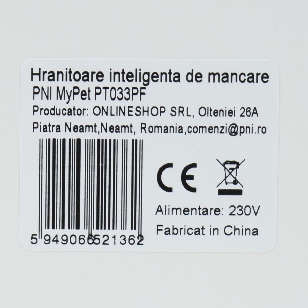 Hranitoare inteligenta de mancare PNI MyPet PT033PF pentru animale de - imagine 7