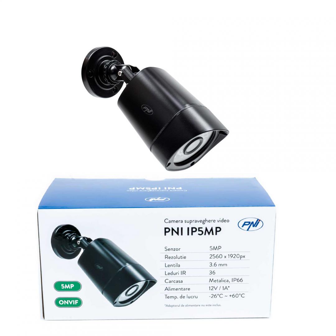 Camera supraveghere video PNI IP5MP cu IP, 5MP, H.265, ONVIF,
