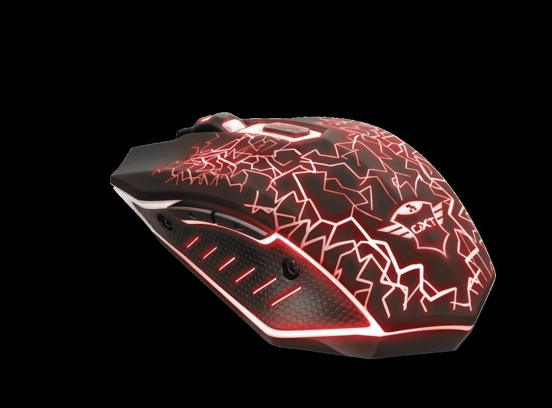Mouse Trust GXT 107 Izza, Wireless Gaming, negru
