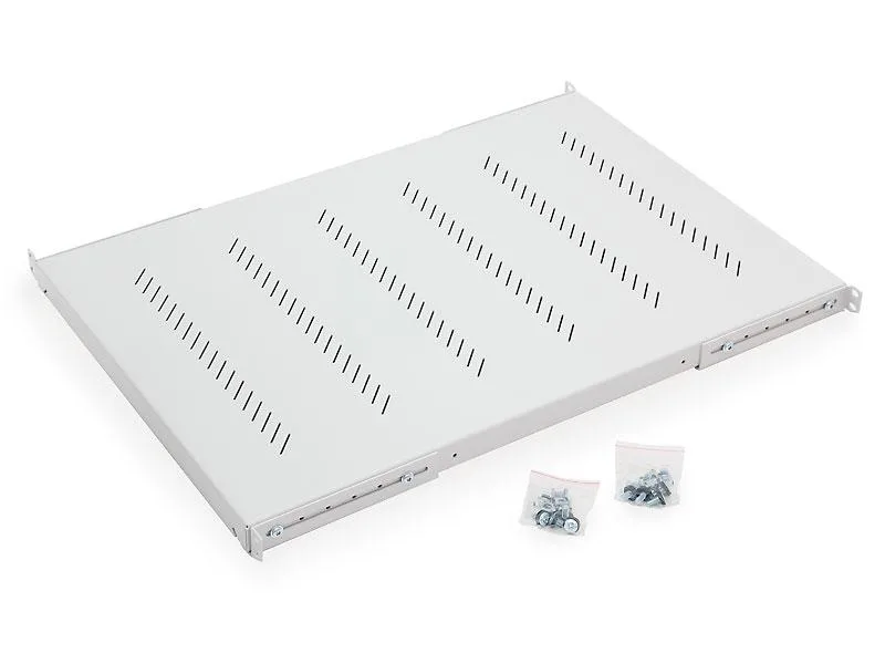 Raft Fix Perforat Triton 19″ 1U/250 Capacitate Incarcare 40kg, Gri