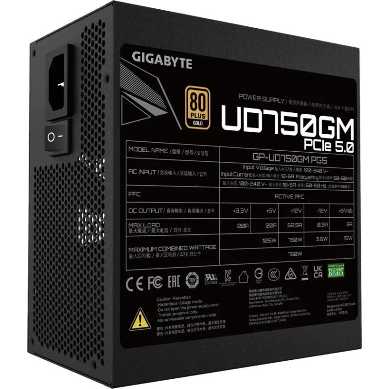 Sursa Gigabyte 750W UD750GM PG5 80 PLUS GOLD - imagine 5