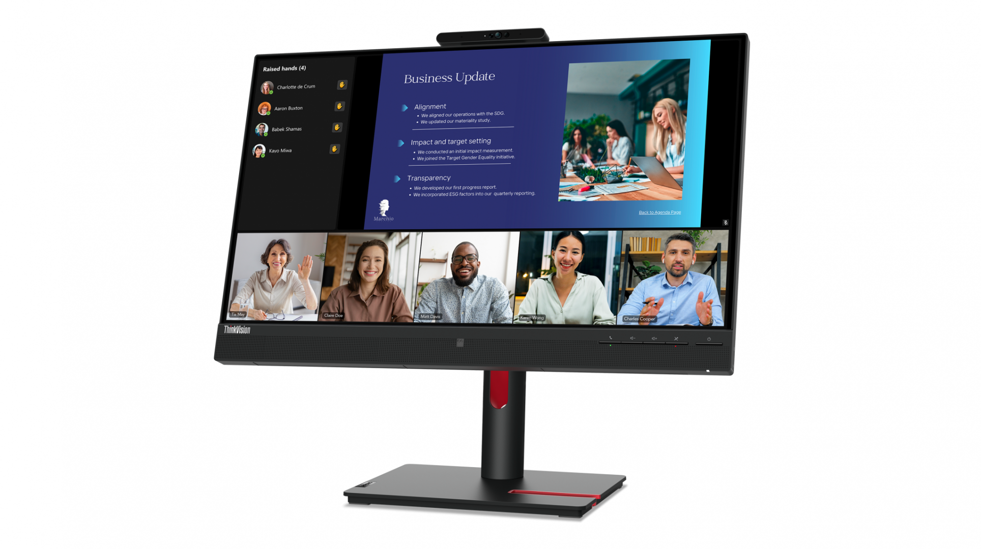 Lenovo ThinkVision T24v-30; 23.8"IPS, FHD (1920x1080), 16:9, Brightness: 250 cd/m², - imagine 4