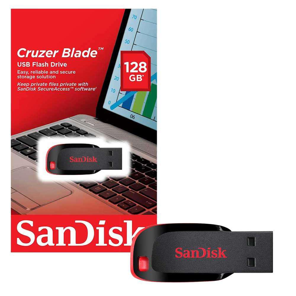 Memorie USB Flash Drive SanDisk Cruzer Blade, 128GB, USB 2.0 - imagine 3