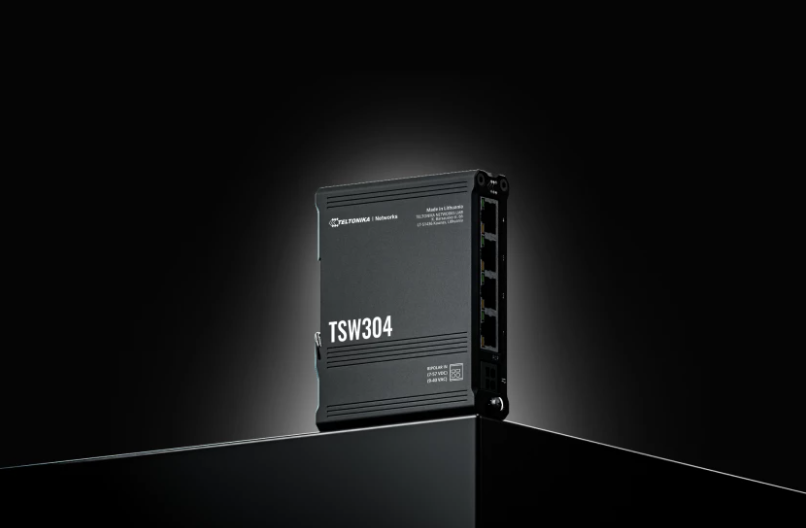 TELTONIKA 4PORT UNMANAGED DIN RAIL SWITCH TSW304, Interfata: 4 x