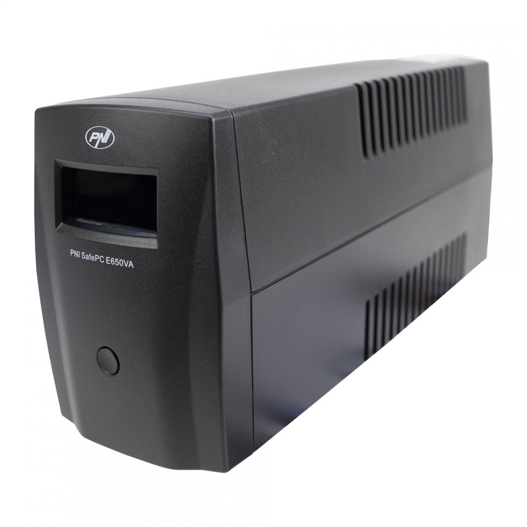 UPS PNI SafePC E650VA, putere 390W, 1.8A, iesire 2 x - imagine 5