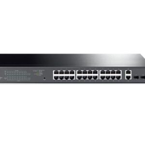 "28-Port Gigabit Easy Smart Switch with 24-Port PoE+ PORT: 24×