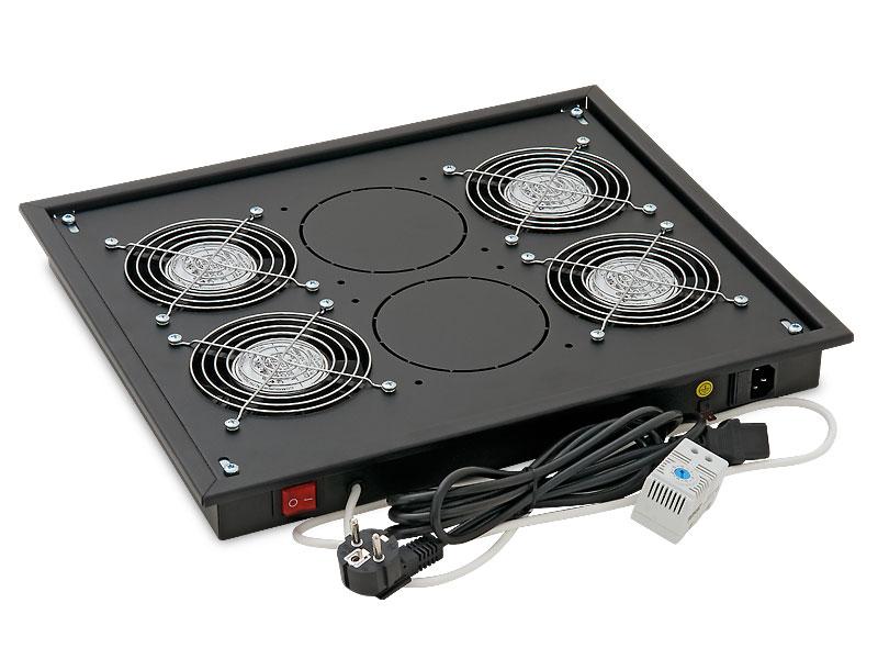 Panou ventilatie Triton pentru rack de podea 19, 4 ventilatoare