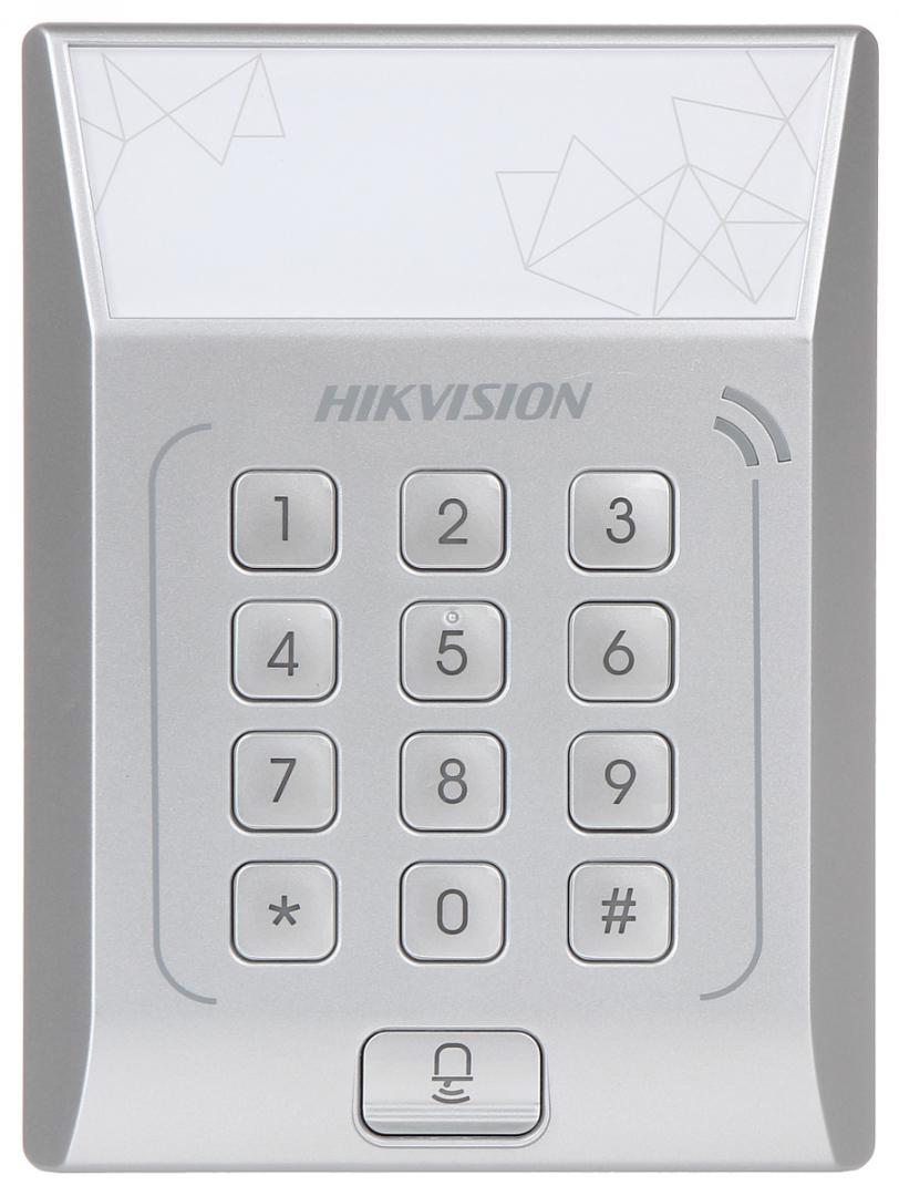 Cititor standalone cu tastatura si card de proximitate Hikvision, DS-