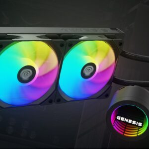 Cooler Procesor GENESIS HYDRIA 240 ARGB NEGRU, dimensiune radiator 276x120x27mm,