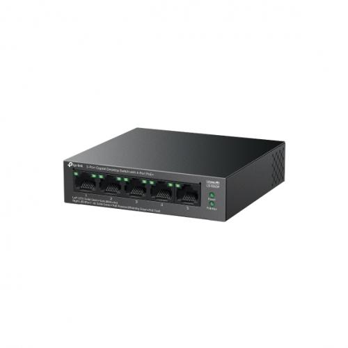 "5-Port Gigabit Desktop Switch with 4-Port PoE+ PORT: 4×