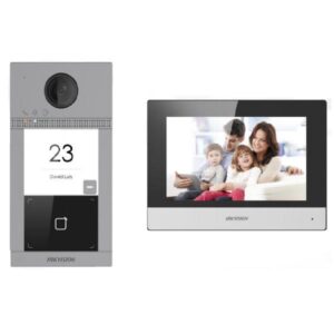 Kit videointercom IP Hikvision DS-KIS604-S(C) pentru o familie (o vila/casa)