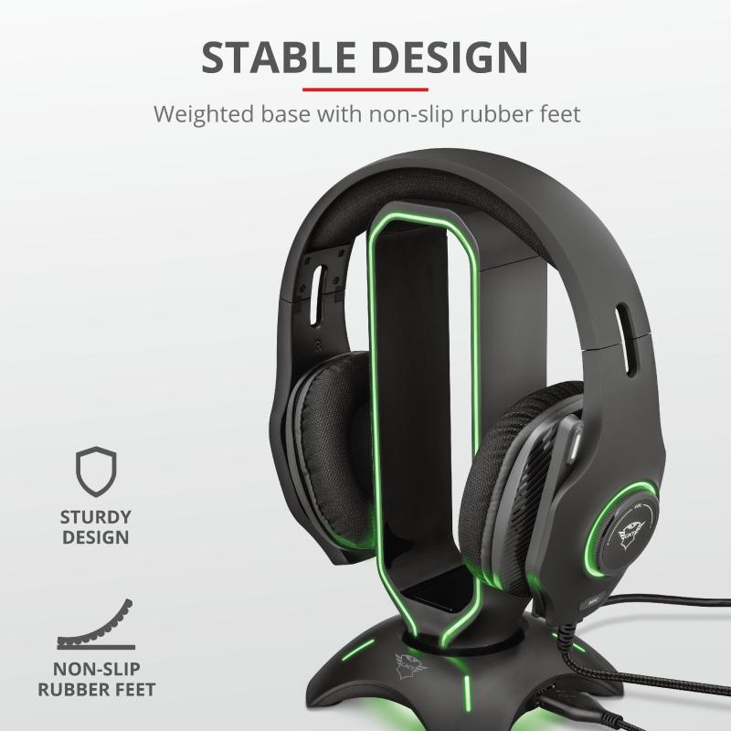 Suport Casti Trust GXT 265 Cintar RGB Headset Stand - imagine 5