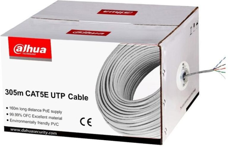Cablu UTP CAT5E 305m; Alimentare PoE: maxim 160m, conductor: 0.45*