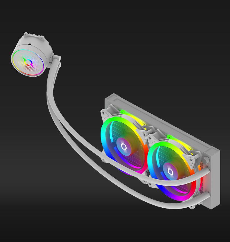 Cooler Procesor AQYRIS AQUARIUS 240 AIO ARGB ALB - imagine 4