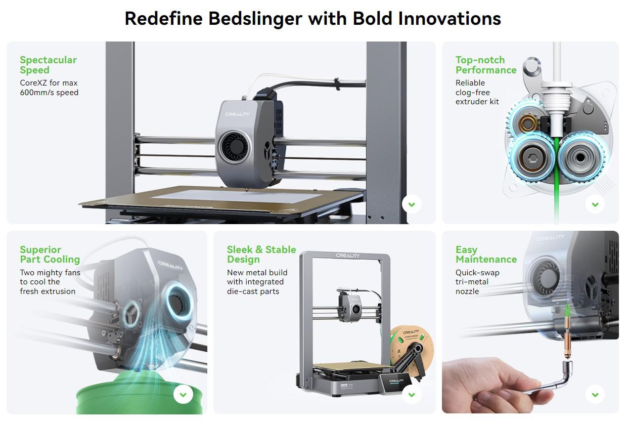 CREALITY ENDER-3 V3 3D PRINTER, Tehnologie: FDM, Volum printare: 220*220*250mm, - imagine 6