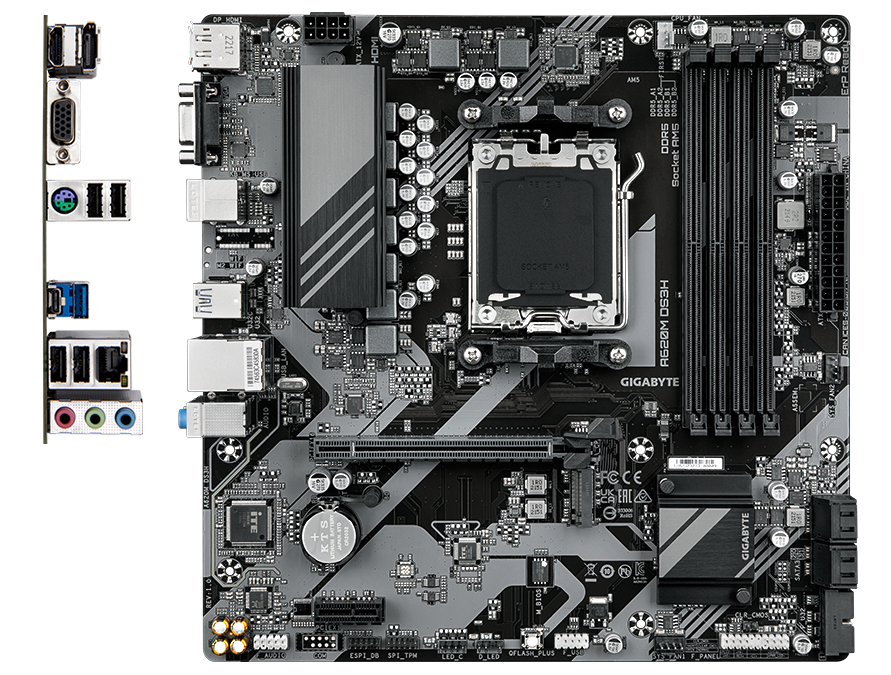 Placa de bază Gigabyte A620M DS3H AM5 - imagine 3