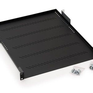 Raft fix perforat Triton 19" 1U/350 capacitate incarcare 40kg, negru