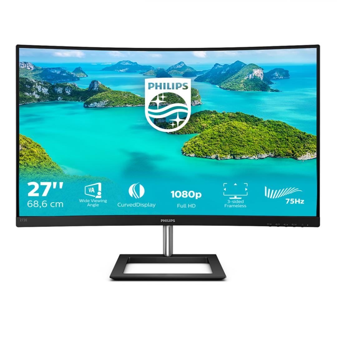 Monitor 27" Philips 272E1CA, Curbat 1500R, FHD 1920*1080, 75 Hz,