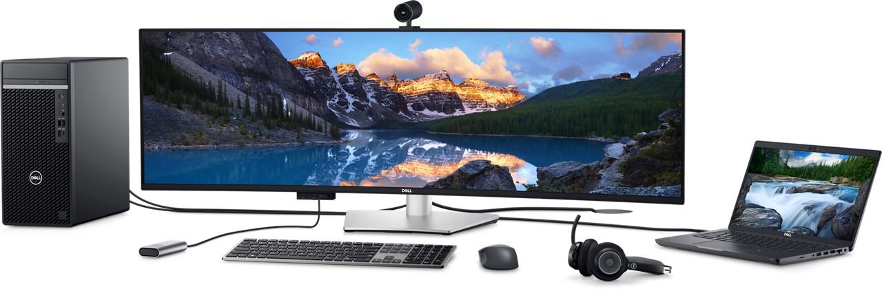 Monitor Dell Curved USB-C 49", 86.72 cm, 5ms, 5120x1440, 60Hz - imagine 7